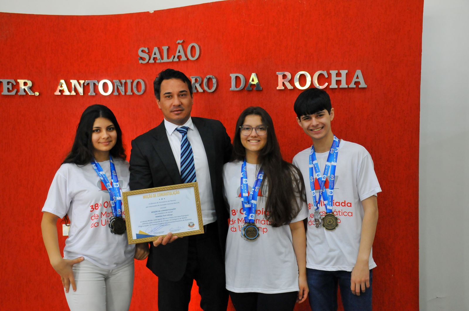 Vereador Rodrigo Sacuno, alunos classificados